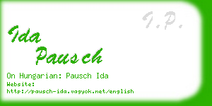 ida pausch business card